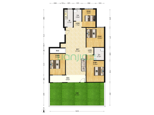 恒信御峰 4室1厅2卫 143平方