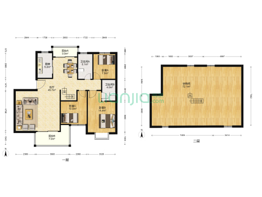 嘉业阳光城(秀洲区) 3室1厅2卫 157平方