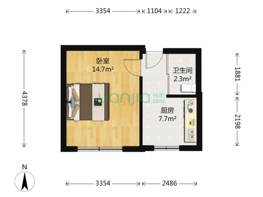 阳春巷 1室0厅1卫 30平方
