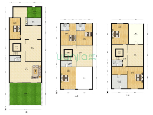 万科棠樾一期悦水庄 6室2厅6卫 288平方