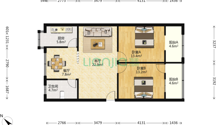 星火路公交公司家属院二手房实景图