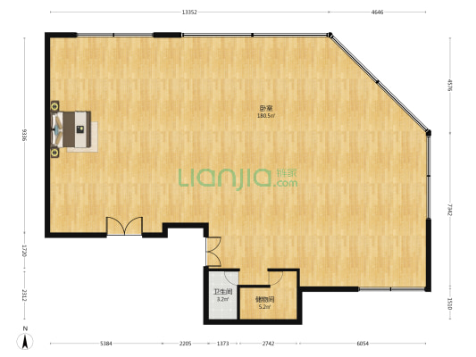 金融大厦 1室0厅1卫 252平方