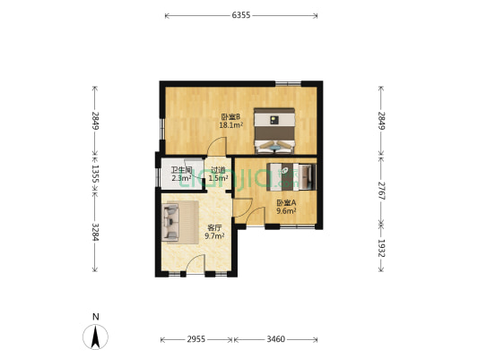 金口三路 2室1厅1卫 99平方