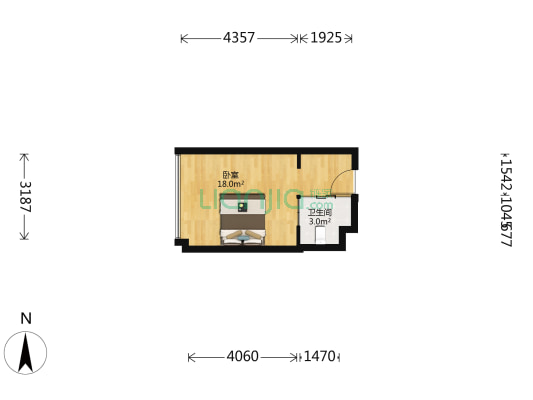 宝海明珠 1室0厅1卫 32平方