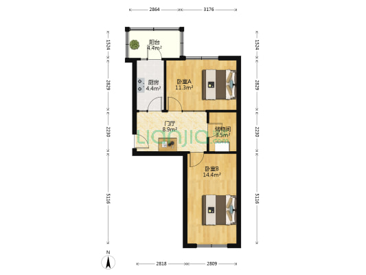 蓝盾家园 2室0厅0卫 65平方