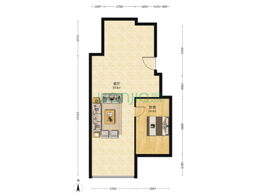 中南樾府 1室1厅0卫 126平方
