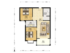 业主诚意出售，价钱好商量，户型方正采光好-涿州平安D区户型图