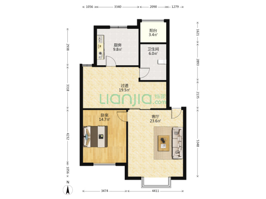 九鑫园 1室1厅1卫 193平方
