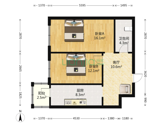 明光翡翠湾 2室1厅1卫 73平方