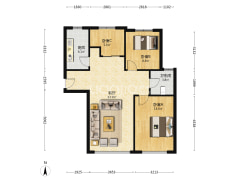 南北通透 精装修买了就能住 采光无遮挡-涿州祥云瑞景小区户型图