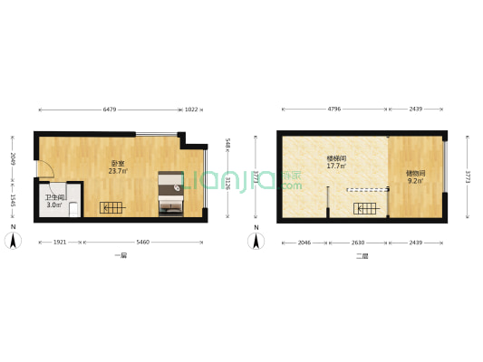 海珀名轩 1室0厅1卫 48平方