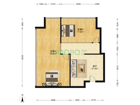 南通国际贸易中心 2室1厅0卫 152平方