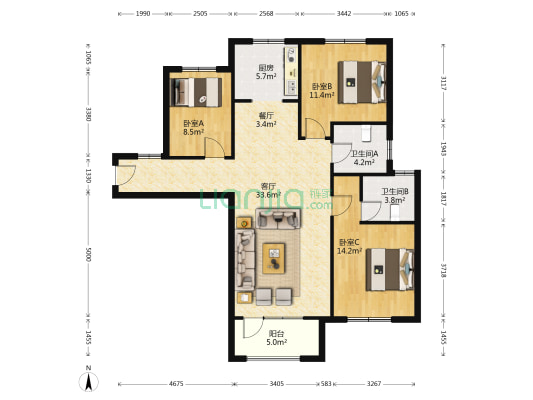 香邑溪谷上园   小区环境优美     配套齐全-户型图