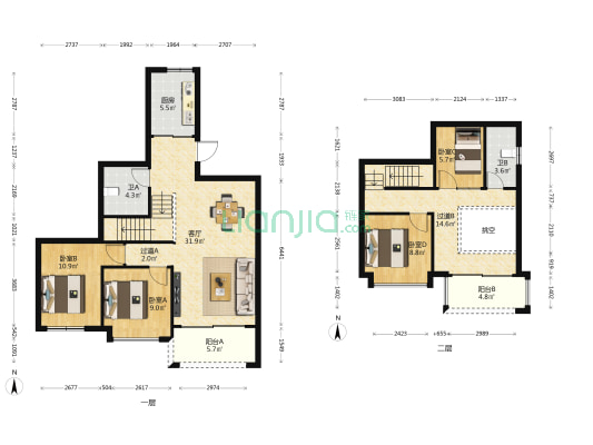 奥园金坭湾 4室1厅2卫 120平方
