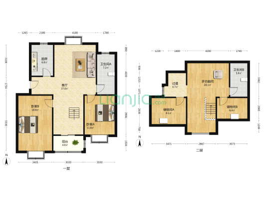 南阳新村 3室1厅2卫 100平方