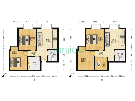 盾安文化苑 4室2厅2卫 150平方