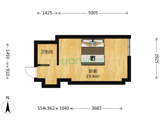 花样年华小区 1室0厅1卫 30平方