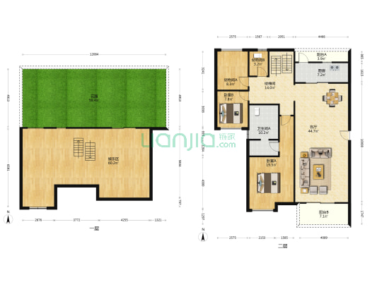 海伦堡十里东江 2室1厅1卫 155平方
