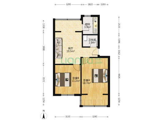 八二一小区 2室1厅1卫 66平方