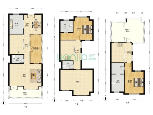 中海天鉴 2室2厅4卫 254平方