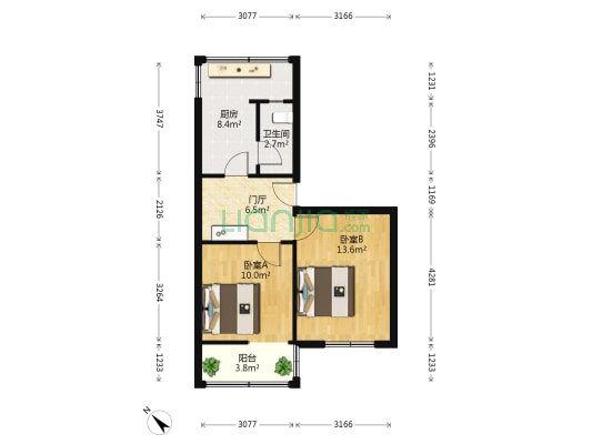 君平巷9号 2室0厅1卫 53平方