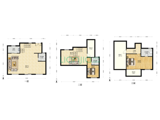 燕湖里云邸 2室2厅3卫 165平方