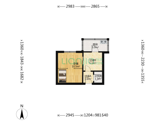 唐久宿舍 1室0厅1卫 30平方