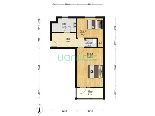 新星里 2室0厅1卫 61平方