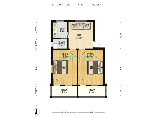 文峰弄 2室1厅1卫 62平方