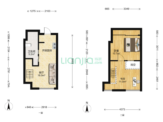 龙湖星悦荟 2室1厅1卫 38平方