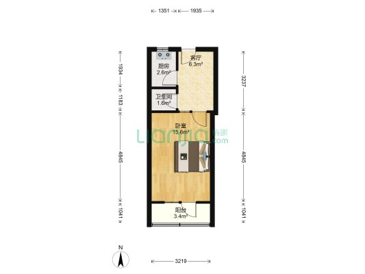 风光里 1室1厅1卫 38平方