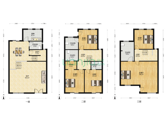 南都璟园南区 5室1厅5卫 377平方