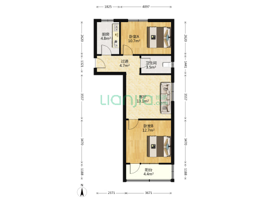 瑞安路 2室1厅1卫 64平方