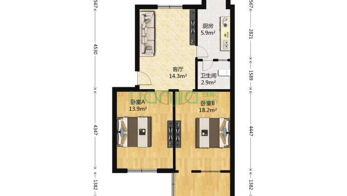 胶带厂宿舍二手房实景图
