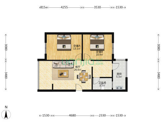攀枝花大道南段269号 2室1厅1卫 71平方