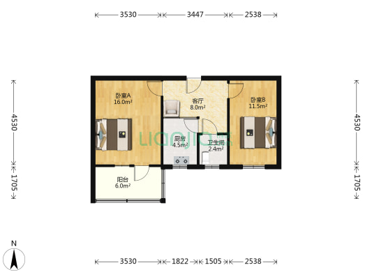 此房满五，采光好，配套齐全，交通便利。-户型图