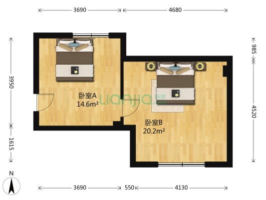 河南路 2室0厅0卫 47平方