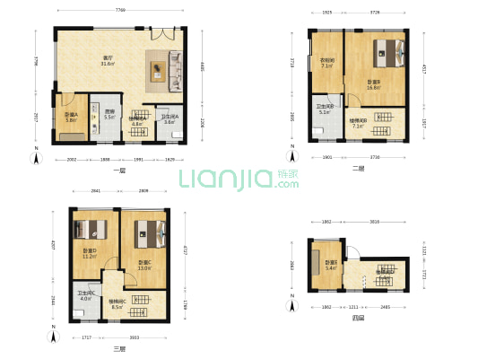 顺德碧桂园西苑泛翠庭别墅区 5室1厅3卫 170平方