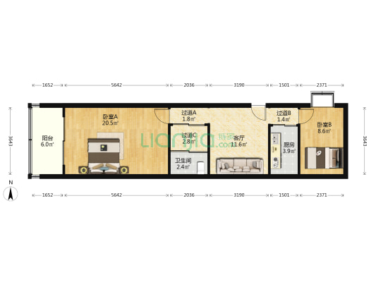 小纬六路24号 2室1厅1卫 71平方