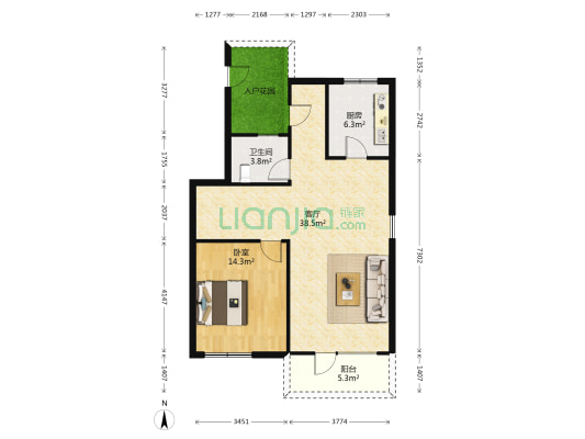 万科翠逸花园一区 1室1厅1卫 131平方