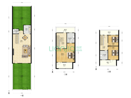 印象齐都大家境界艺术坊 3室1厅3卫 182平方