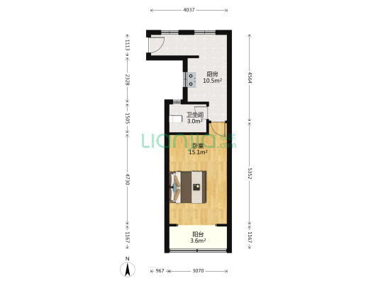 东安三村 1室0厅1卫 41平方