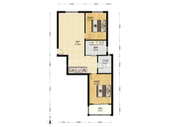 南北通透  两居室 婚房精装修  采光很好-涿州云景城户型图