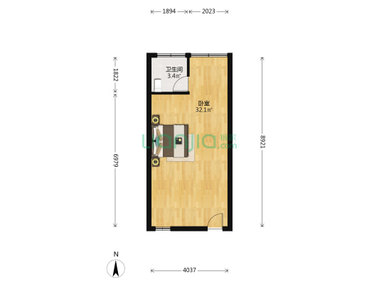 汉北科技孵化园 1室0厅1卫 47平方