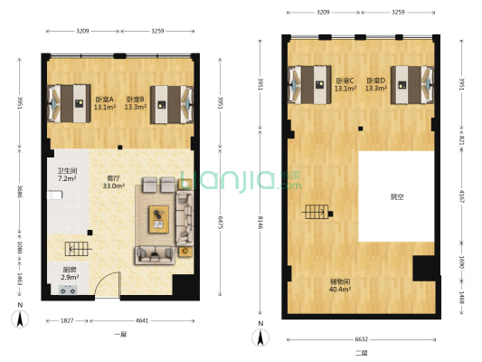 诚信高楼 4室1厅1卫 98平方