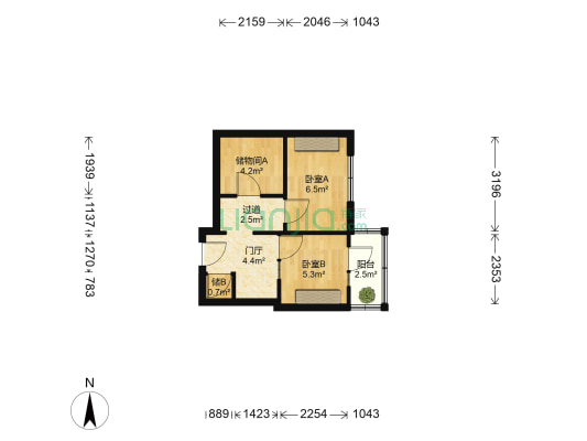 松花江街 2室0厅0卫 33平方