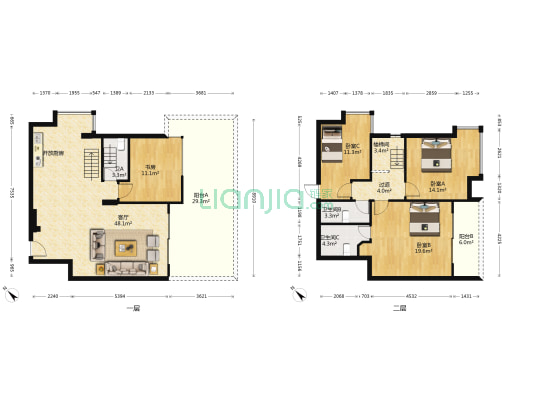 华鸿水云轩 4室1厅3卫 168平方