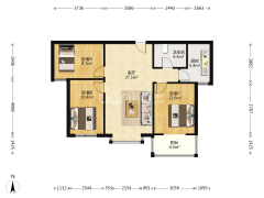 开发区 双语万悦城 高楼层 南向3居 观景 急售-涿州惠友万悦城(涿州)户型图