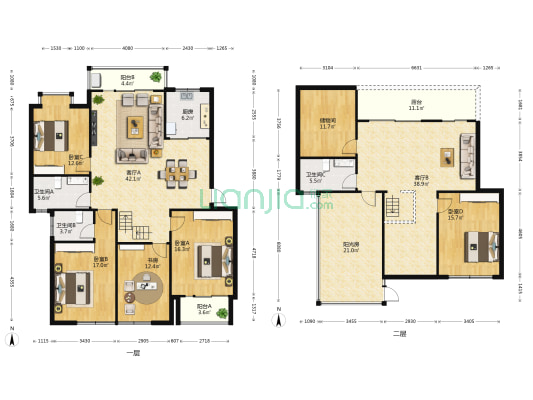 福邸花园 5室2厅3卫 141平方
