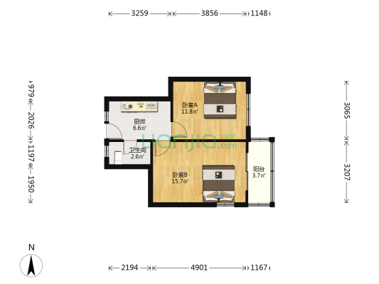 华山路639号 2室0厅1卫 49平方